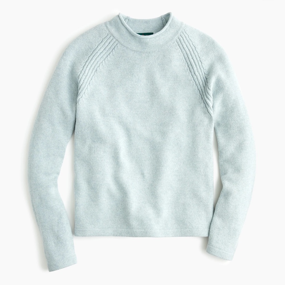 J. Crew Heather Grey 1988 Rollneck Merino Wool Sweater, Size XS and XXS